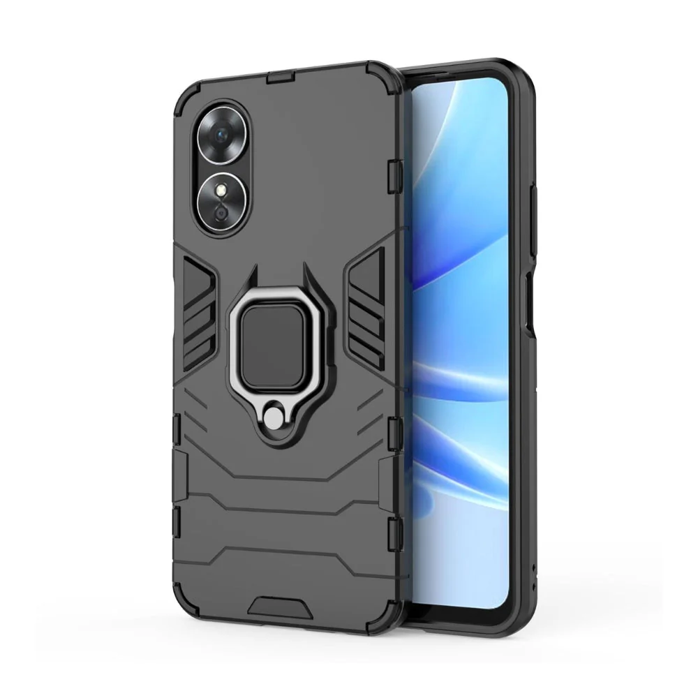 OPPO A18 / A38 4G - Heavy Duty Armor Case With Ring Holder Stand - Image 2