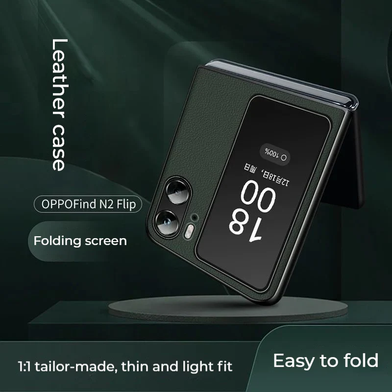 OPPO Find N2 Filp & N3 Flip - Soft Edged With Magnetic Attraction Genuine Leather Series Case - Image 6