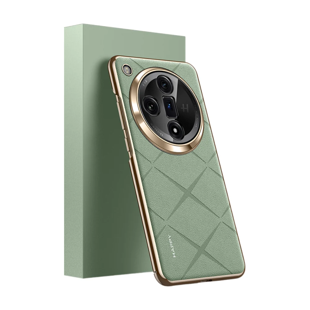 OPPO Find X7/Ultra - Plain Leather PC Phone Case - Image 3