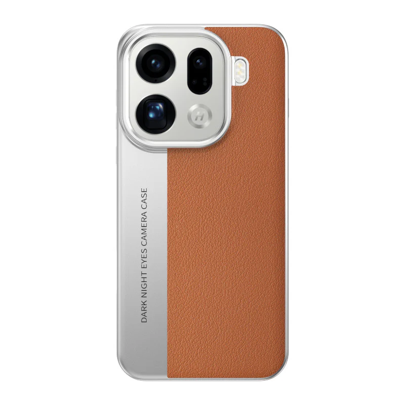 OPPO Find X9/Pro - Camera-Style Leather Texture Shockproof & Stylish Hard Shell