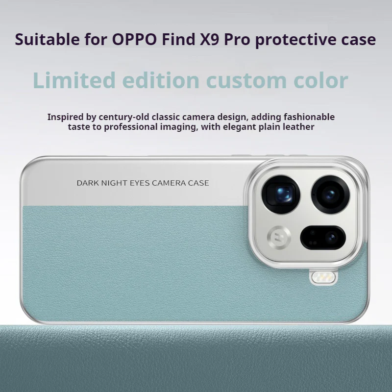OPPO Find X9/Pro - Camera-Style Leather Texture Shockproof & Stylish Hard Shell - Image 10