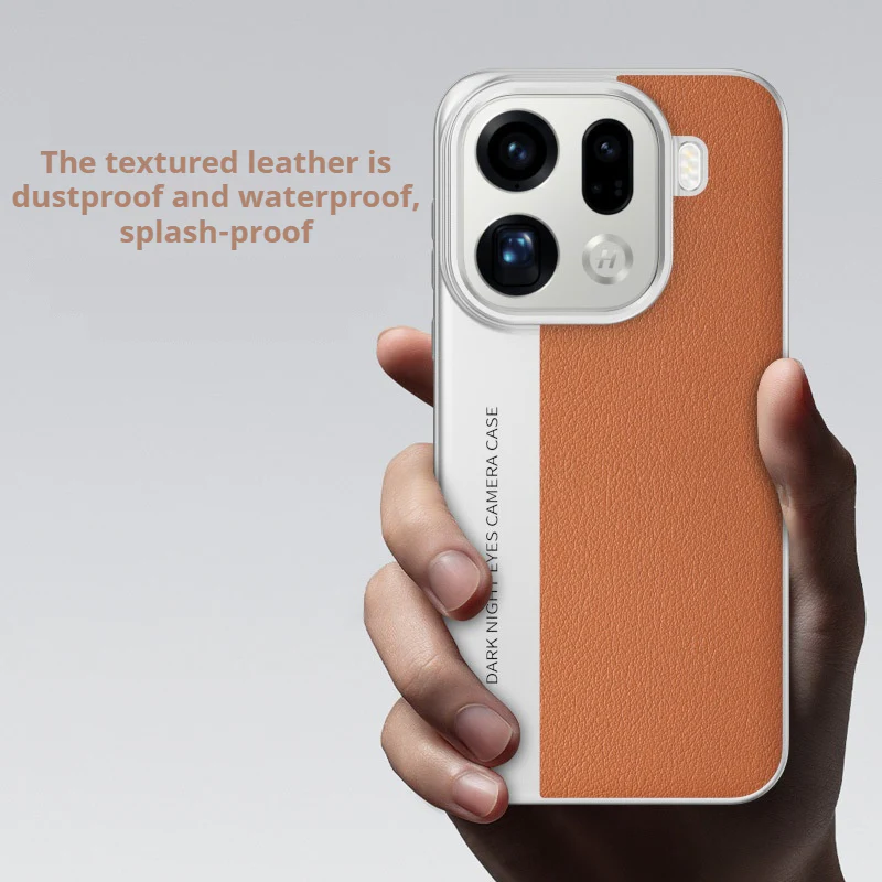 OPPO Find X9/Pro - Camera-Style Leather Texture Shockproof & Stylish Hard Shell - Image 4