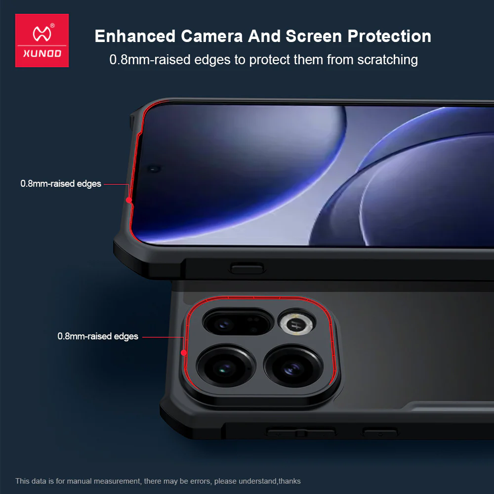 Oppo Find X9 Pro Minimalist Clear Full-Body Shockproof Case - Image 3