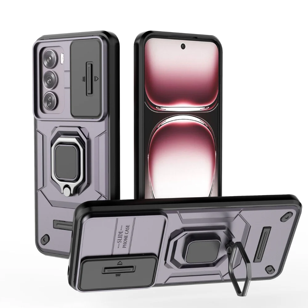 OPPO Reno 12 Pro 5G (CPH2629) - Battle Bear Lens Push Window Mechanics Series Case With Finger Ring Stand - Image 11