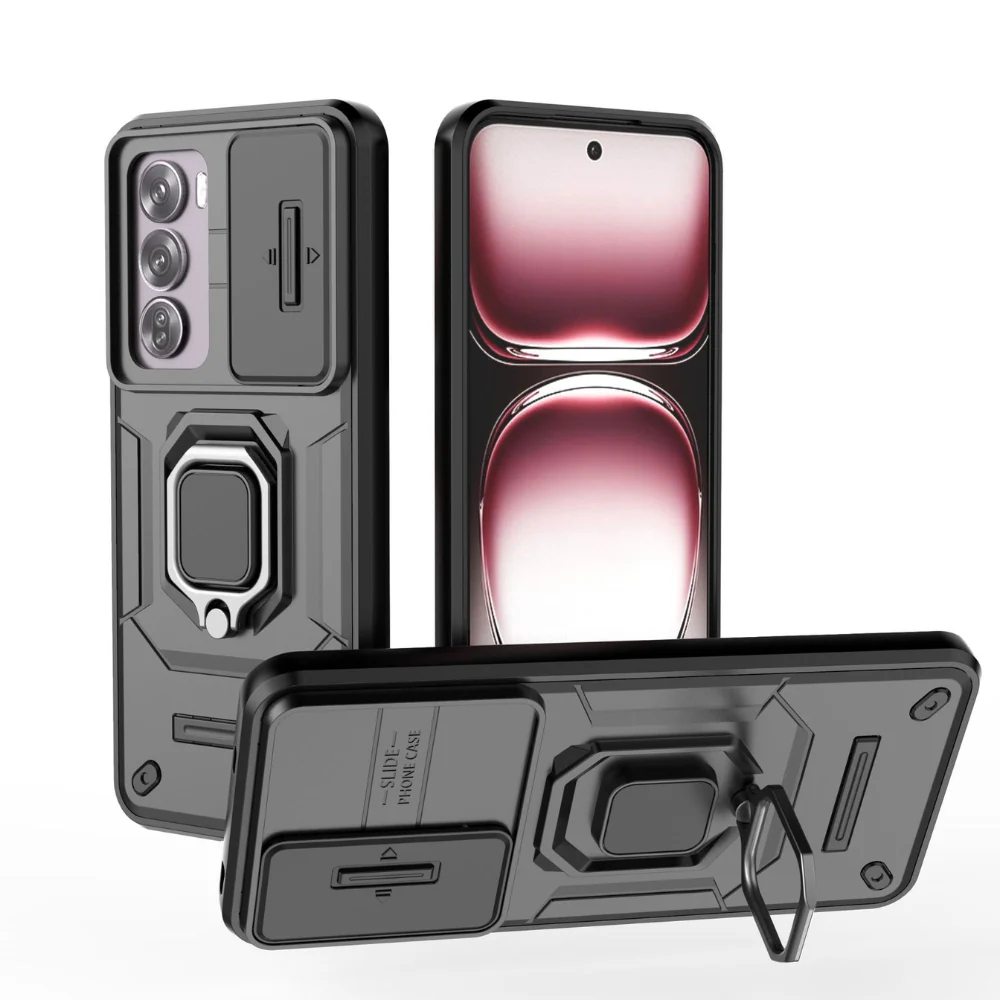 OPPO Reno 12 Pro 5G (CPH2629) - Battle Bear Lens Push Window Mechanics Series Case With Finger Ring Stand - Image 8