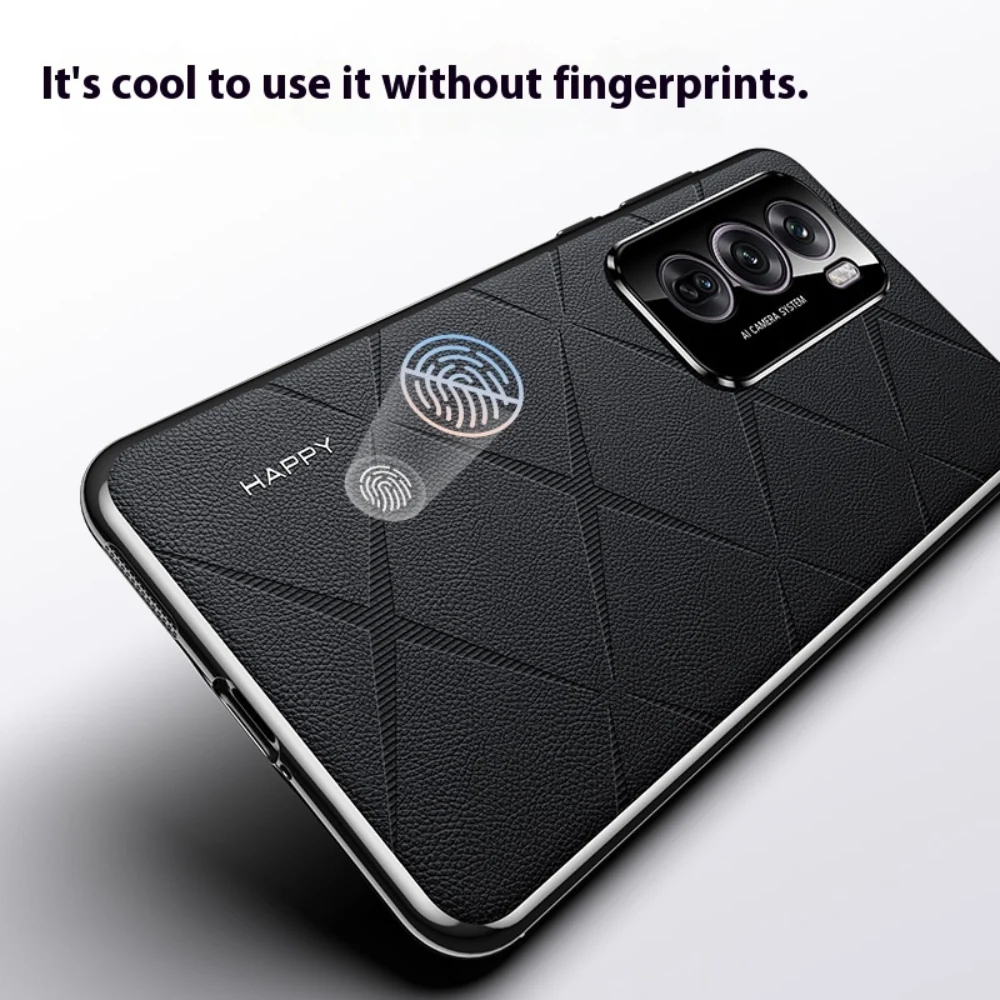 OPPO Reno12/Pro - Plain Leather PC Phone Case - Image 9