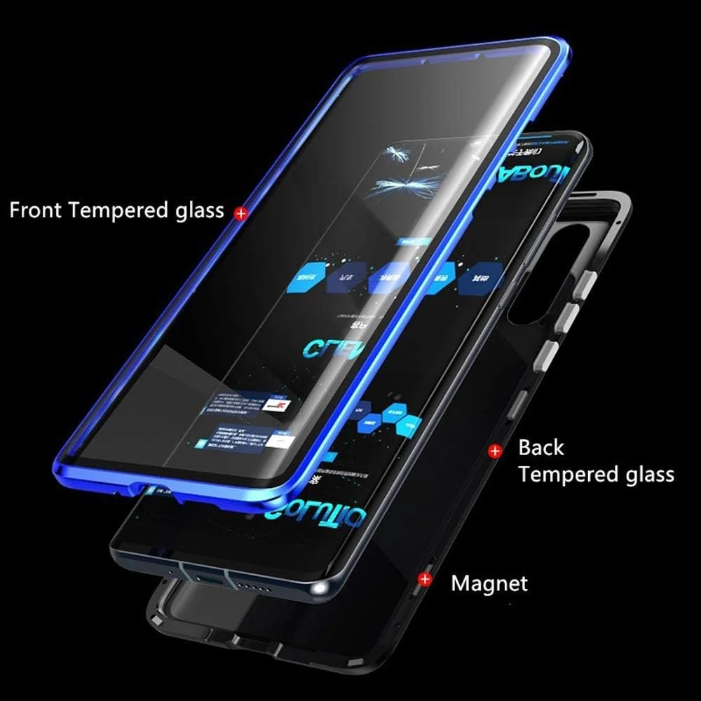 OPPO Reno11/Pro/F - Magnetic Transparent Tempered Glass Shockproof Case - Image 6