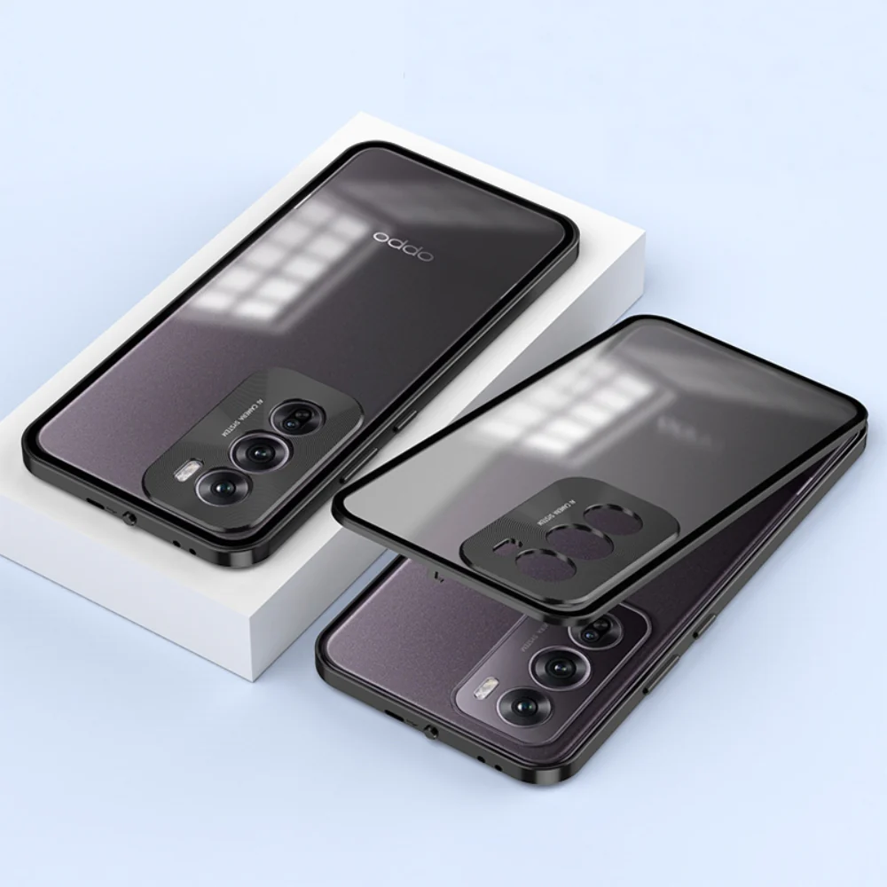 OPPO Reno12/Pro/12 F 4G/5G - Metal Frame Shockproof Frosted Phone Case - Image 2