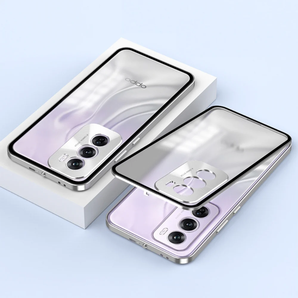 OPPO Reno12/Pro/12 F 4G/5G - Metal Frame Shockproof Frosted Phone Case - Image 3
