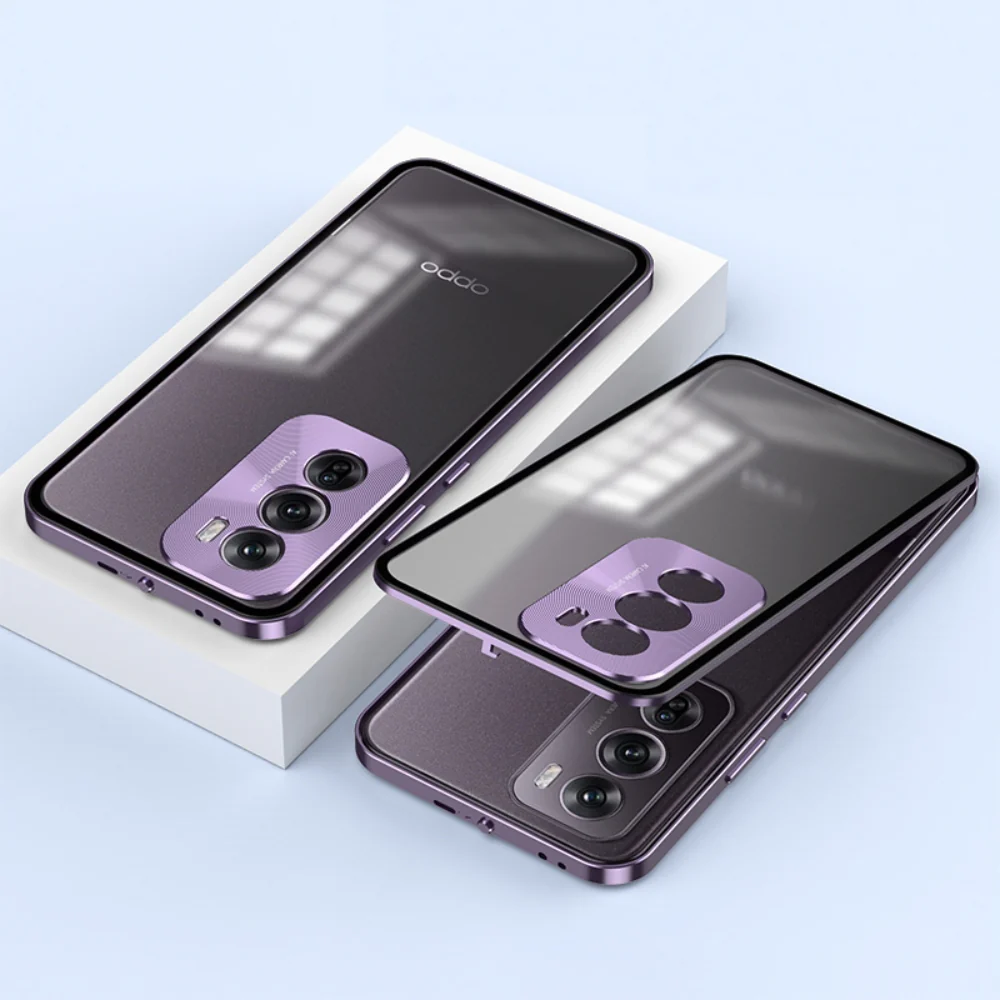 OPPO Reno12/Pro/12 F 4G/5G - Metal Frame Shockproof Frosted Phone Case - Image 4