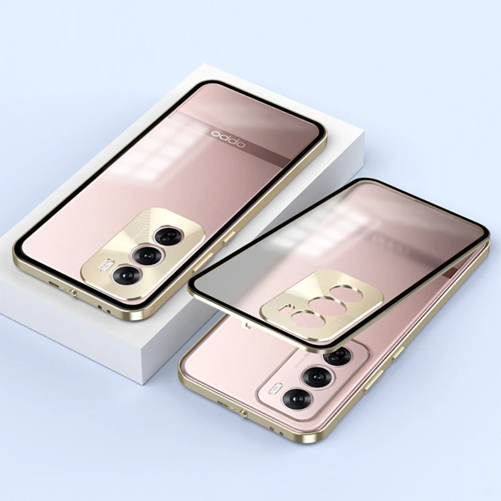 OPPO Reno12/Pro/12 F 4G/5G - Metal Frame Shockproof Frosted Phone Case - Image 5