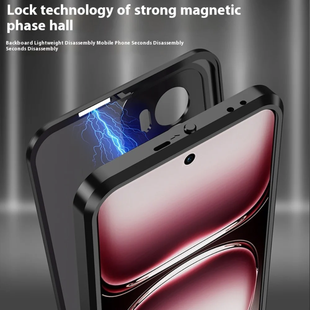 OPPO Reno12/Pro/12 F 4G/5G - Metal Frame Shockproof Frosted Phone Case - Image 6