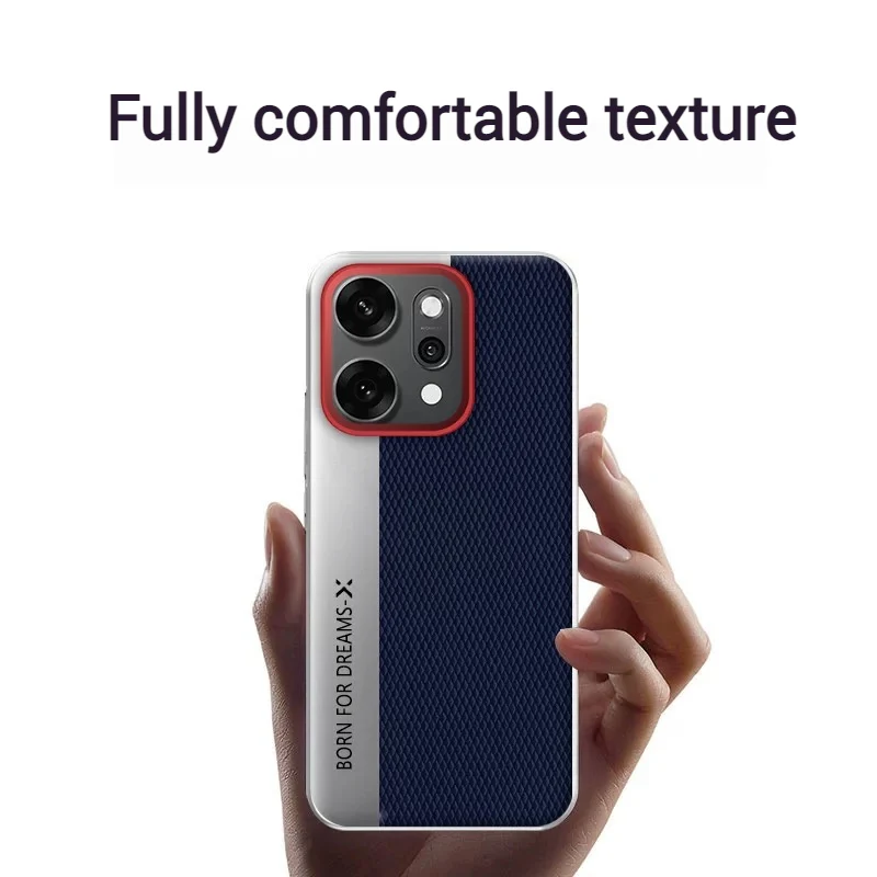 OPPO Reno14 & Pro - Business Full-Cover Metal Frame Leather Fashion Case - Image 4