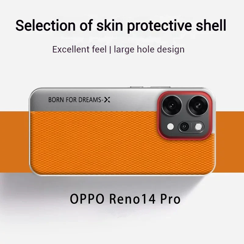 OPPO Reno14 & Pro - Business Full-Cover Metal Frame Leather Fashion Case - Image 9