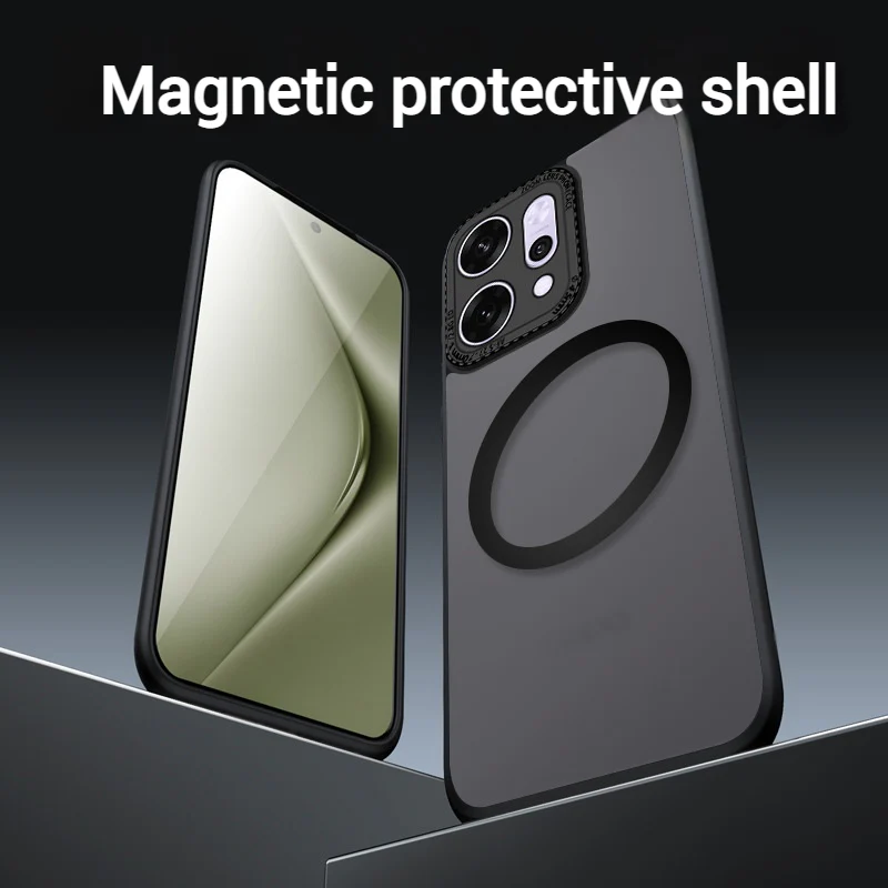 OPPO Reno14 & Pro - Full Coverage Skin-Feel Magnetic Airbag Armor Case - Image 2