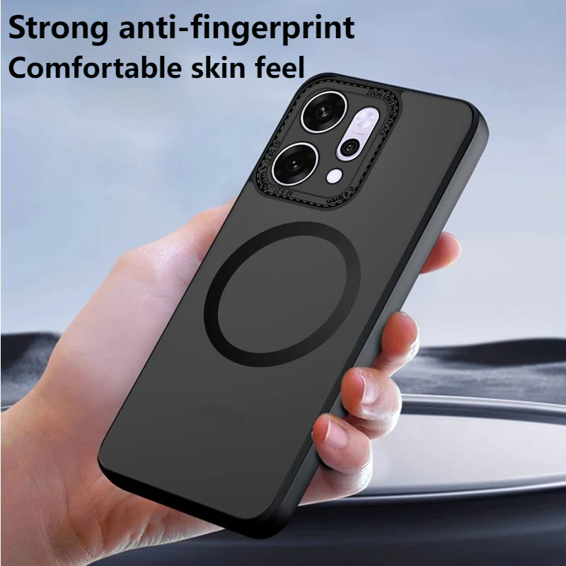 OPPO Reno14 & Pro - Full Coverage Skin-Feel Magnetic Airbag Armor Case - Image 4