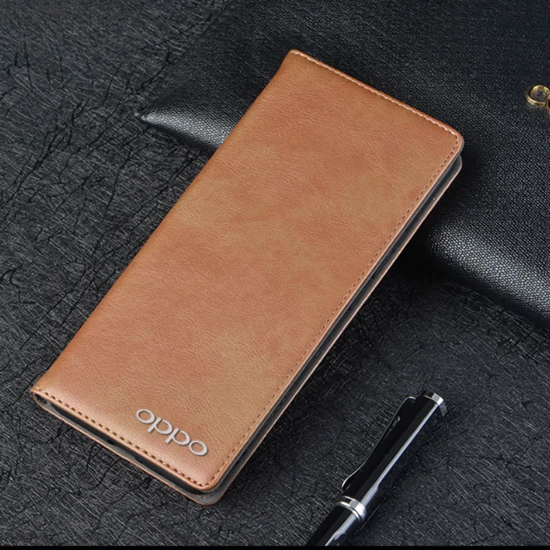 OPPO Reno15 Pro (CPH2813) - Business Genuine Leather Magnetic Flip Shockproof Protective Case - Image 3