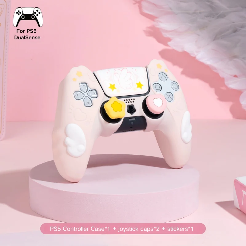 PlayStation PS5 DualSense Cat Kid-Friendly Silicone Anti-Slip Sticker Controller Protective Case - Image 5