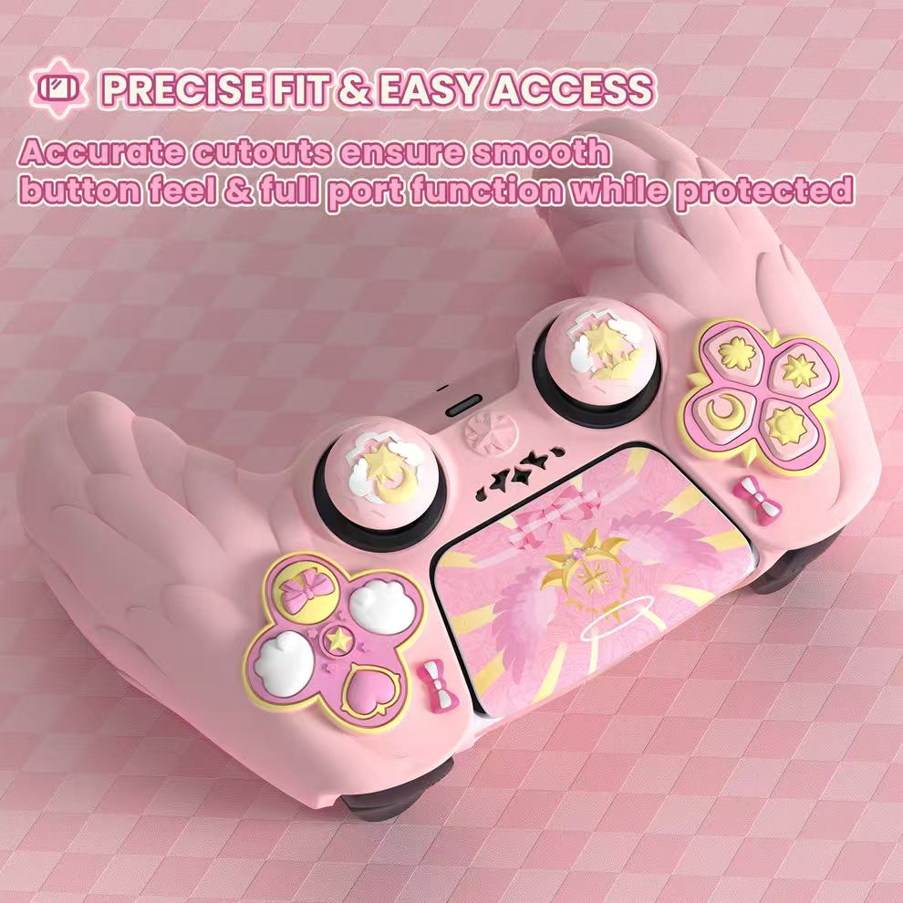 PlayStation PS5 Pro/Slim Cardcaptor Sakura Themed Controller Protective Soft Case – PP Material, Cute Anime Design - Image 2