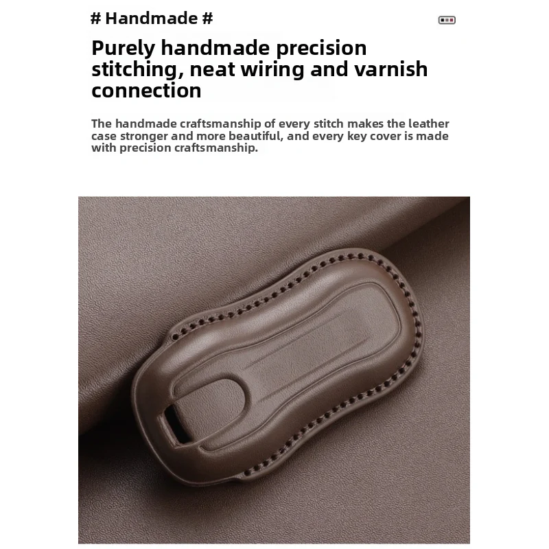 Porsche Full-wrap Genuine Leather Car Key Fob Case Cover For Macan, Cayenne, Panamera, 911, Boxster - Image 6
