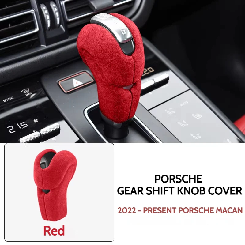 Porsche Macan Suede Gear Shift Knob Cover – Nano Adhesive Interior Trim Protection For Porsche Macan, Panamera, 718, 911, Cayman, and Boxster - Image 11
