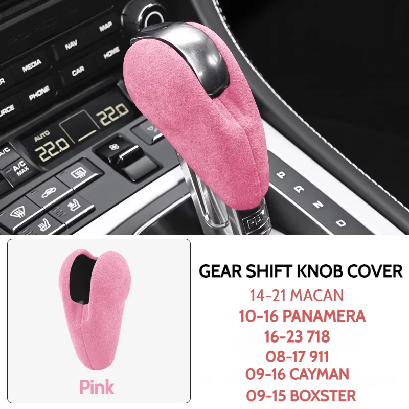 Porsche Macan Suede Gear Shift Knob Cover – Nano Adhesive Interior Trim Protection For Porsche Macan, Panamera, 718, 911, Cayman, and Boxster - Image 15