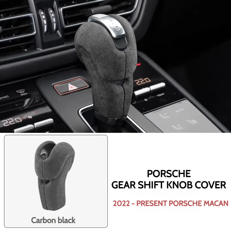 Porsche Macan Suede Gear Shift Knob Cover – Nano Adhesive Interior Trim Protection For Porsche Macan, Panamera, 718, 911, Cayman, and Boxster - Image 8