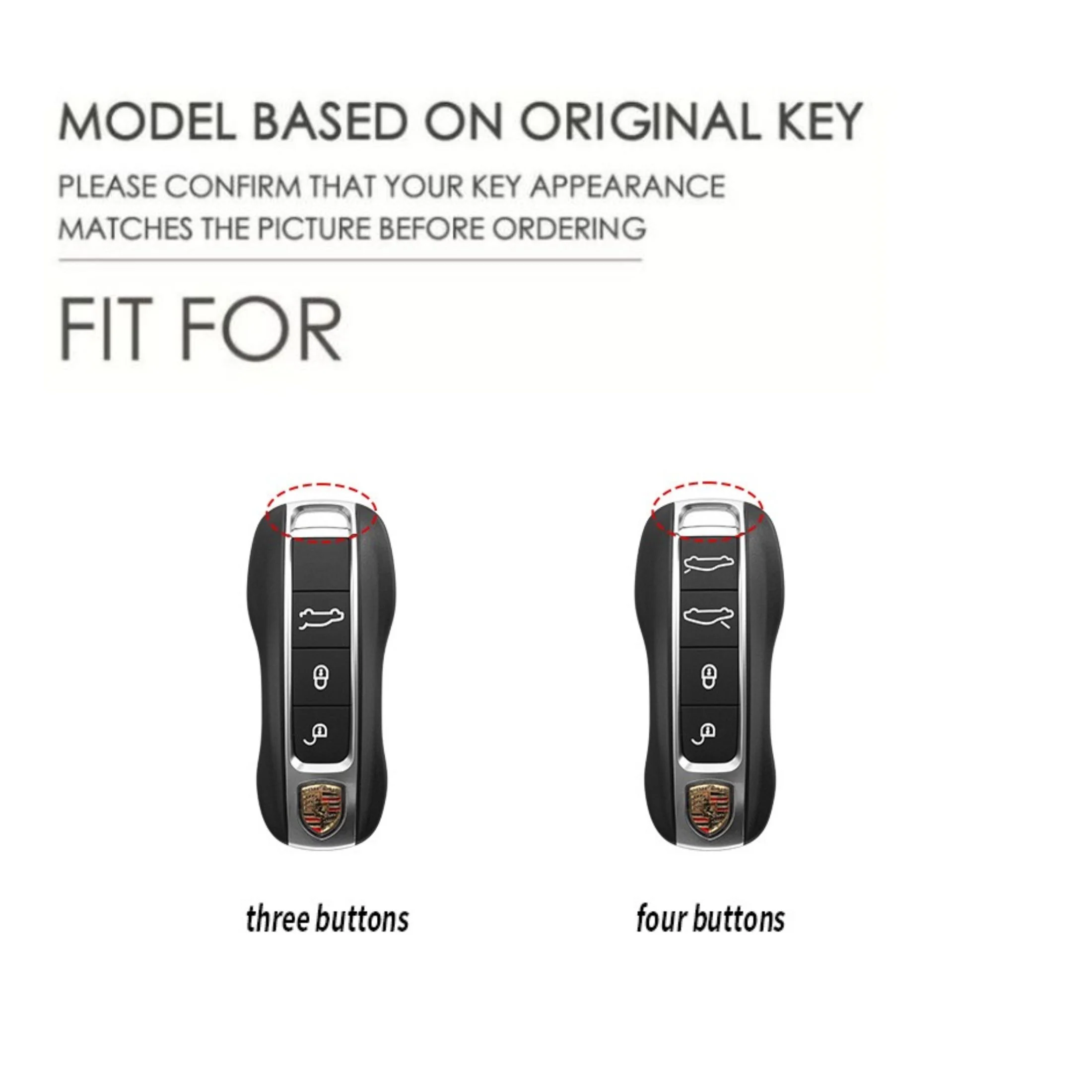 Porsche Metal Shell & Soft Silicone Full Protection Car Key Fob Case Cover For Cayenne, Panamera, 911 - Image 11