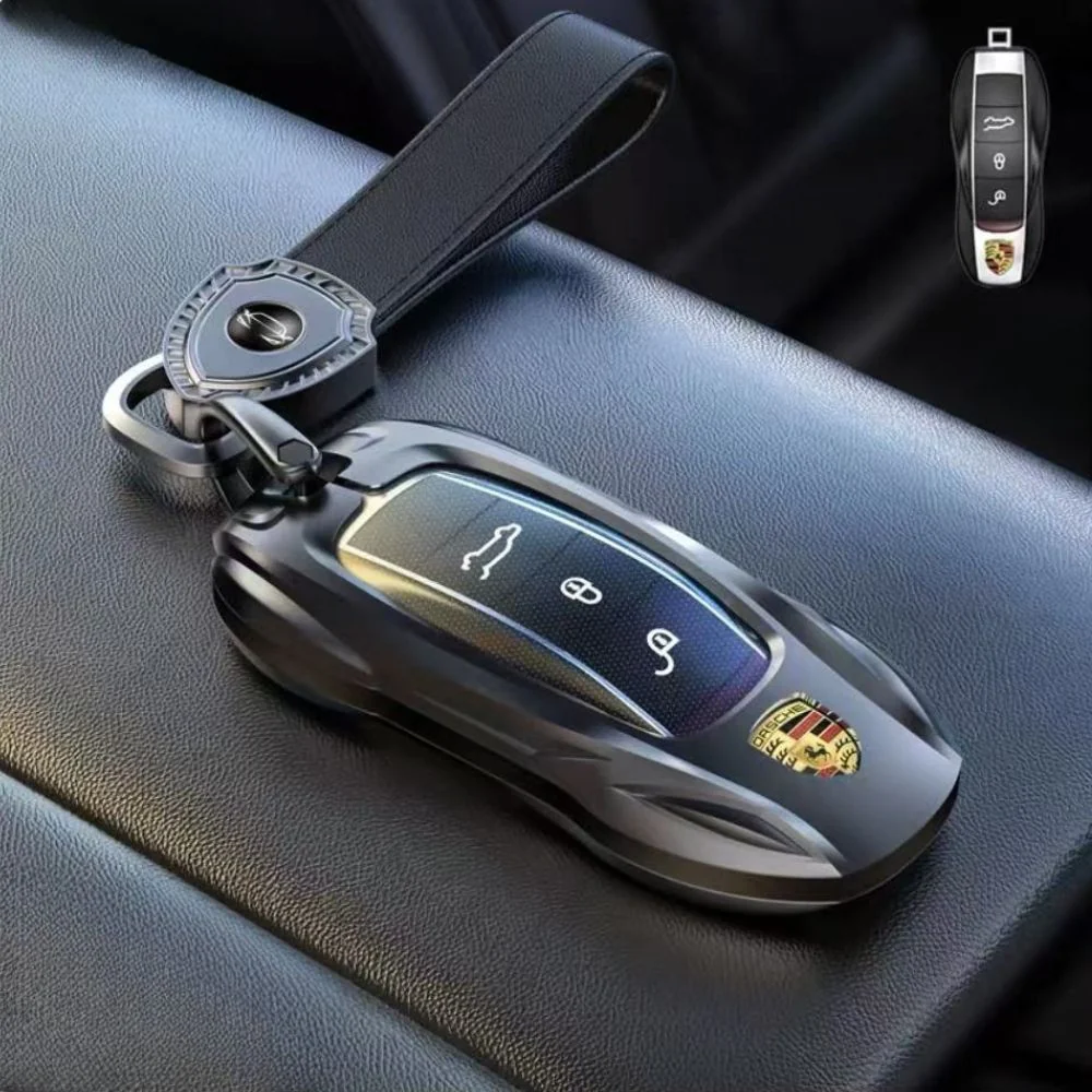 Porsche Stylish Metal Car Key Fob Case Cover For Cayenne, Macan, Panamera, Taycan, 718, 911 - Image 11