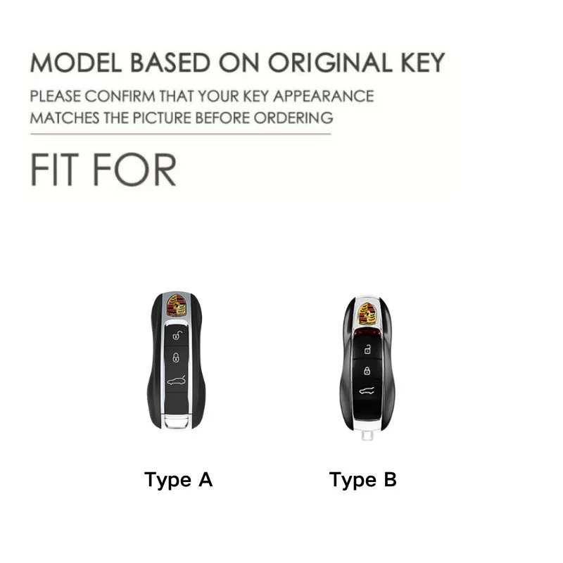 Porsche Zinc Alloy PU Leathe Car Key Fob Case Cover For Cayenne, Panamera, Macan, 911, Taycan - Image 5