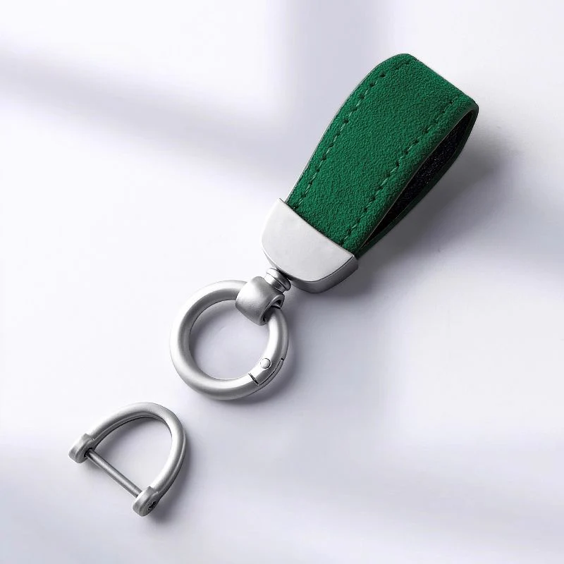 Premium Alcantara Two-Tone Matte Car Key Fob Keychain - Image 11