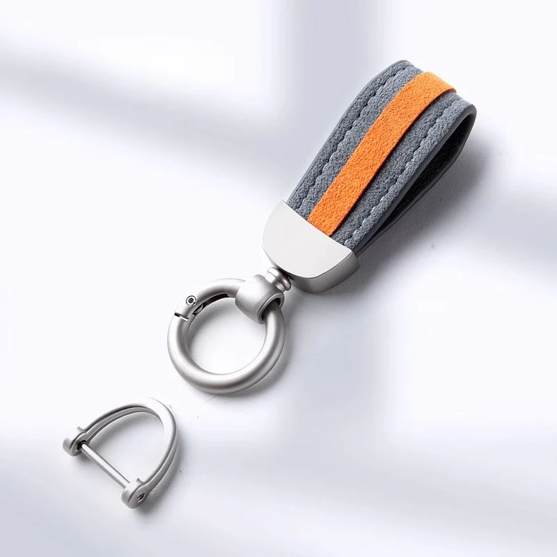 Premium Alcantara Two-Tone Matte Car Key Fob Keychain - Image 12