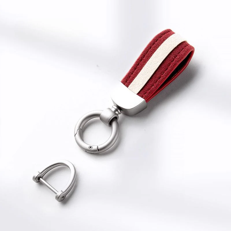 Premium Alcantara Two-Tone Matte Car Key Fob Keychain - Image 13