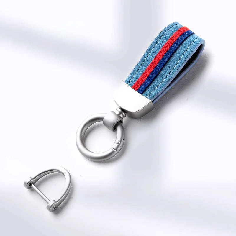 Premium Alcantara Two-Tone Matte Car Key Fob Keychain - Image 14