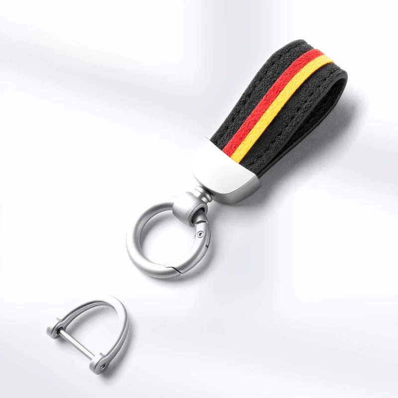 Premium Alcantara Two-Tone Matte Car Key Fob Keychain - Image 16
