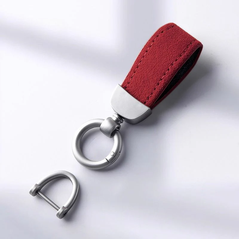 Premium Alcantara Two-Tone Matte Car Key Fob Keychain - Image 7