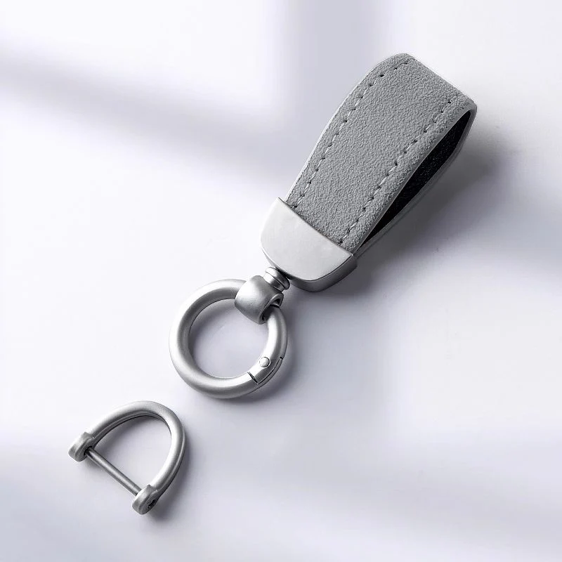 Premium Alcantara Two-Tone Matte Car Key Fob Keychain - Image 9