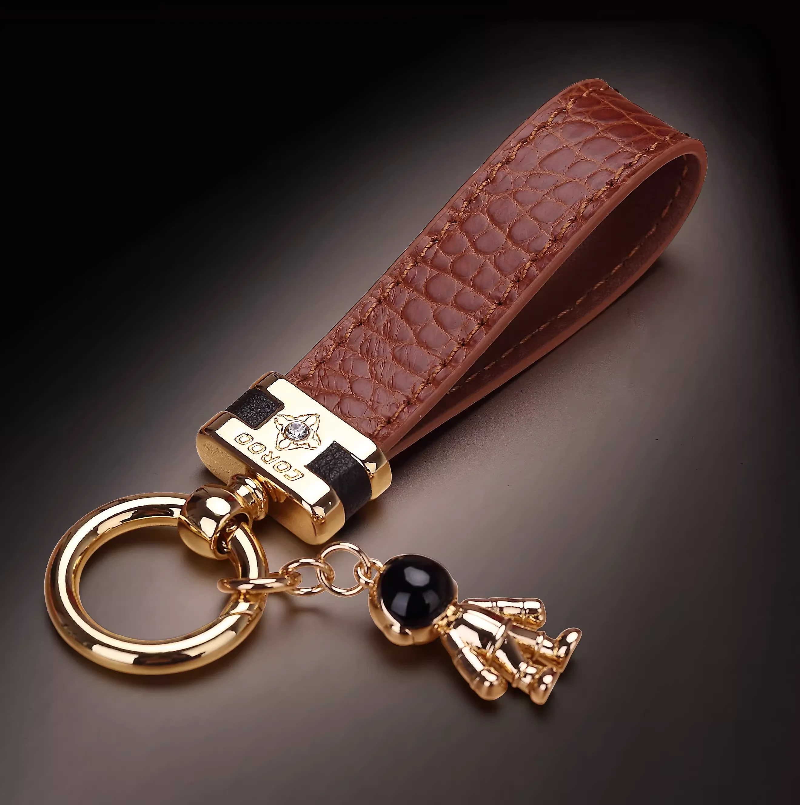 Premium Genuine Leather Keychain Pendant, Refined & Timeless Gift - Image 2