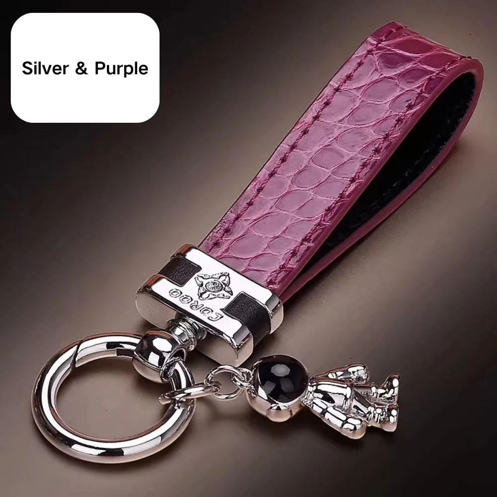 Premium Genuine Leather Keychain Pendant, Refined & Timeless Gift - Image 23