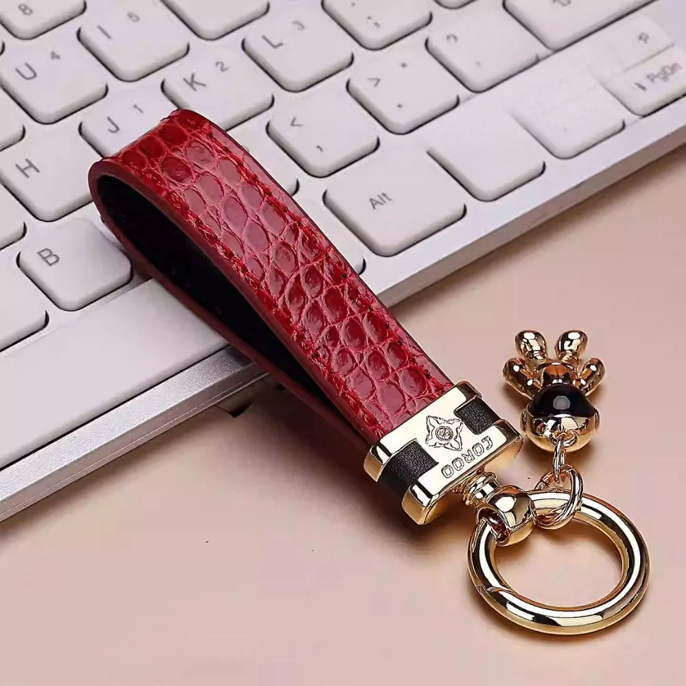 Premium Genuine Leather Keychain Pendant, Refined & Timeless Gift - Image 3