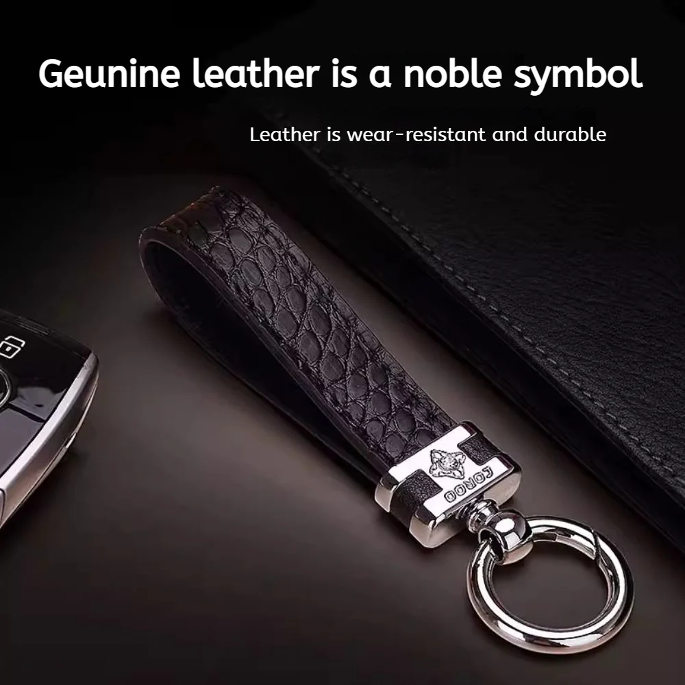 Premium Genuine Leather Keychain Pendant, Refined & Timeless Gift - Image 7