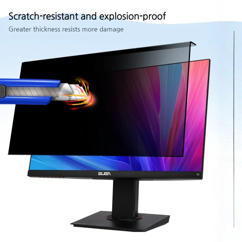 [Privacy] Hanging 24-inch Easy-install Acrylic Anti-spy Computer Monitor Screen Protector for iMac, Lenovo, Acer, Dell, Gigabyte, BenQ, HP & Asus - Image 3