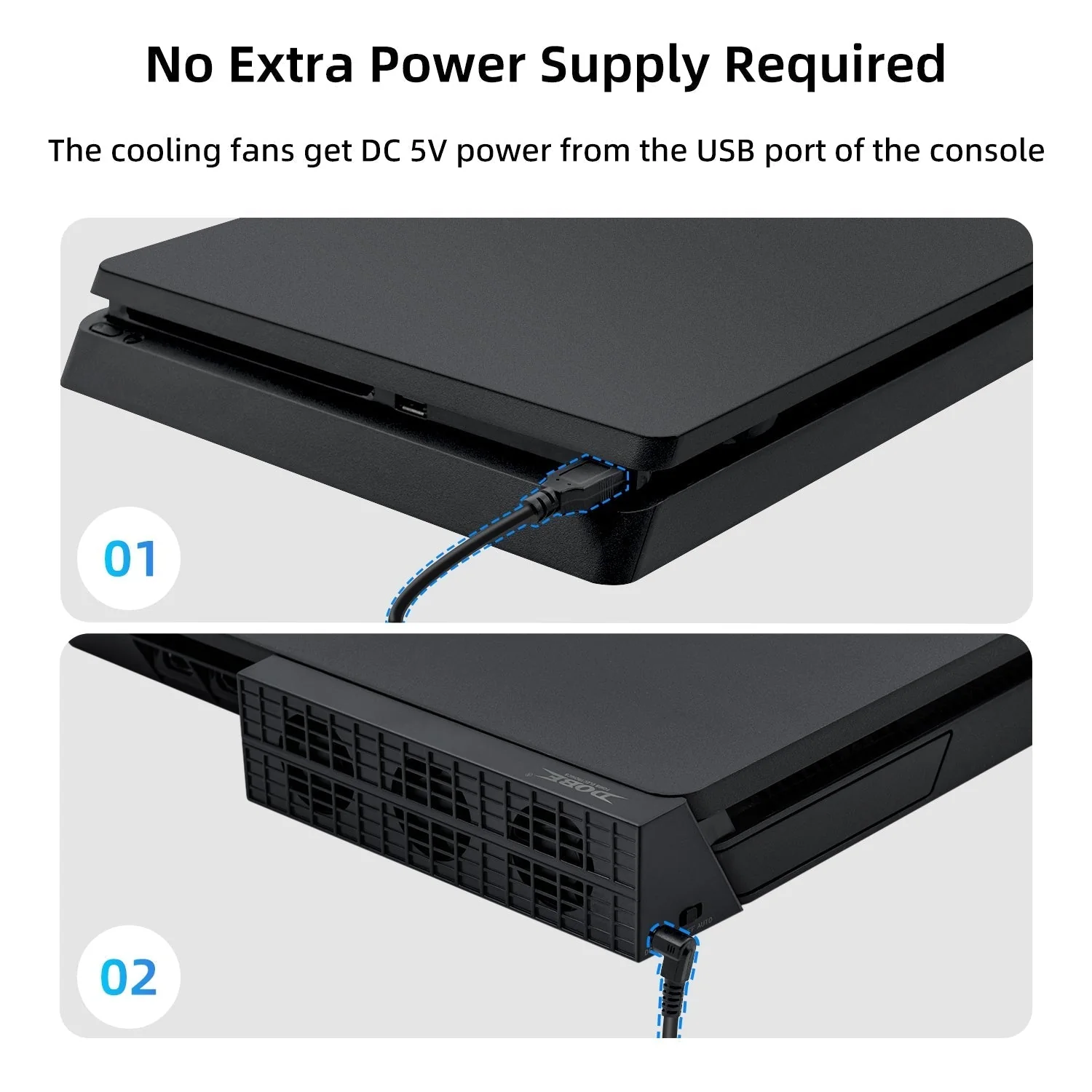 PS4 Slim Gaming Console Intelligent Cooling Fan - Image 7