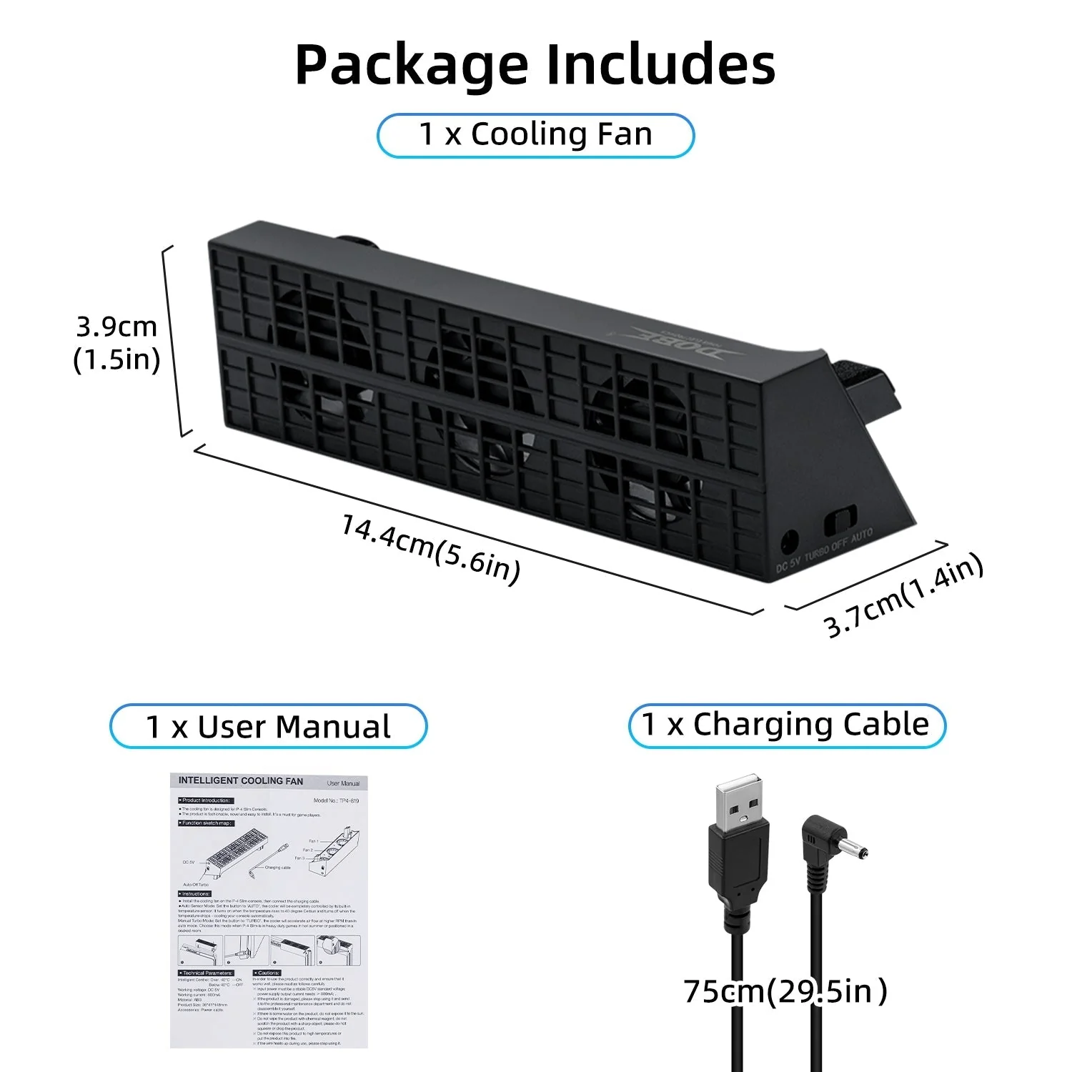 PS4 Slim Gaming Console Intelligent Cooling Fan - Image 8