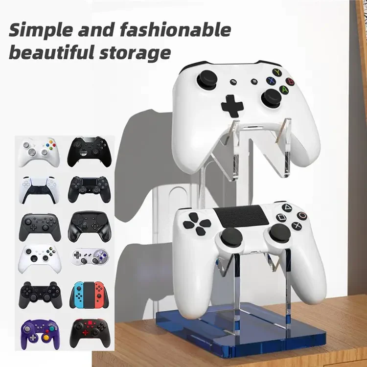PS4 / Xbox One / Switch Game Controller Holder Desktop Gamepad Storage Holder - Transparent - Image 10