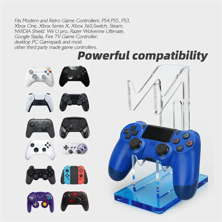 PS4 / Xbox One / Switch Game Controller Holder Desktop Gamepad Storage Holder - Transparent - Image 2