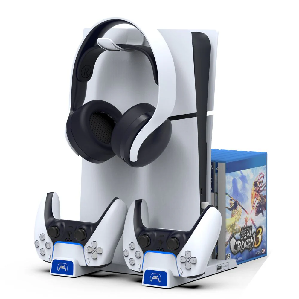 PS5 Charging Station Brakcet  Base with Headphone Rack Dual Controller - Image 3