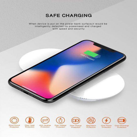 [PW1003][10000mAh] LDNIO QI Wireless Charging Power Bank Portable Charger - Image 4