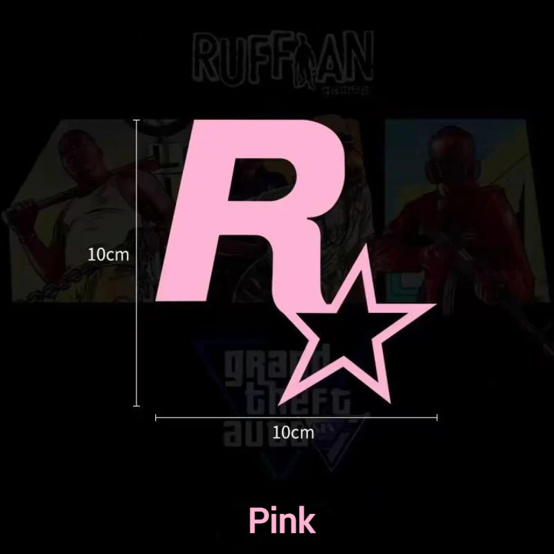 R Star Car Stickers Electric Game Around GTA5 Speed Car Body Scratch Stickers Fuel Tank Cover Stickers - Image 2