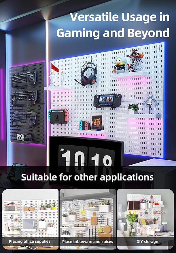 Revamp Your Space With A Versatile Pegboard Kit - Effortlessly Organize Home, Office, And Gaming Setup With Customizable Hanging Solutions - Image 5